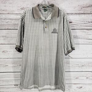 AM PLAYER Gray  100%Cotton Golf Polo Shirt Size Large